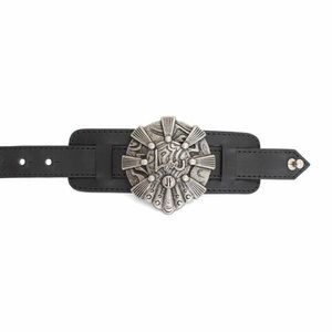 John Fluevog X Jimmie Hendrix Black bracelet with Silver Buckle